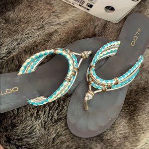 Tribal inspired thong sandal